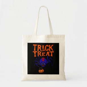 Spider Trick Or Treat Shirt Women Funny Halloween Tote Bag