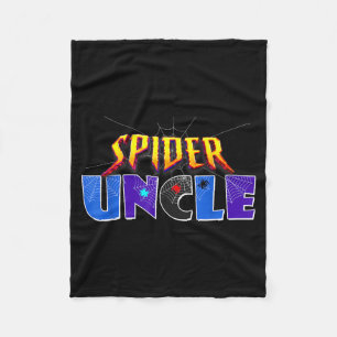 Spider Uncle Design Fathers Day Matching Family Fleece Blanket