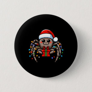 Spider Wearing Santa Hat Christmas Xmas Pyjamas  6 Cm Round Badge