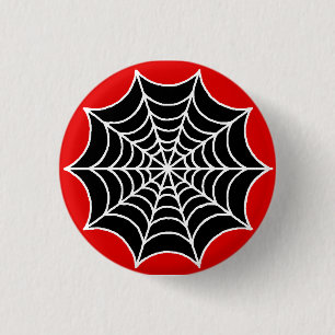 Spider Web 3 Cm Round Badge