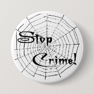 Spider web 7.5 cm round badge