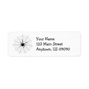Spider Web Address Labels (Black)