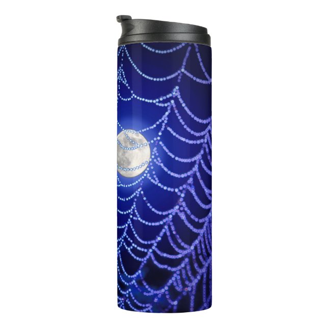 Spider Web and Moon Thermal Tumbler (Rotated Right)