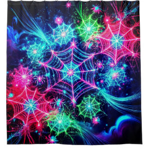 Spider Web Art Shower Curtain
