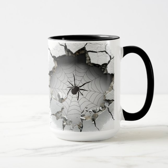 Spider web background mug (Right)