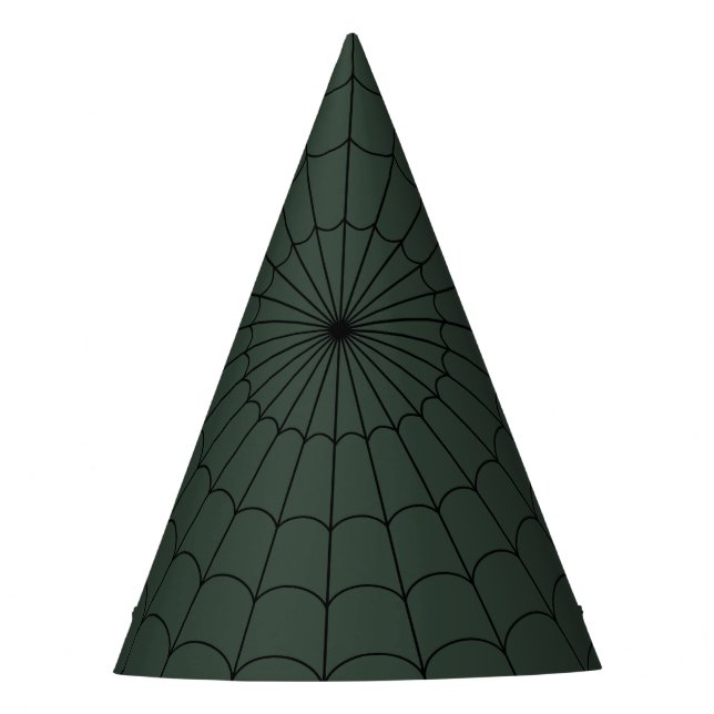 Spider Web (Black) Party Hat (Front)