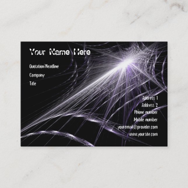 Spider Web Business Card (Front)