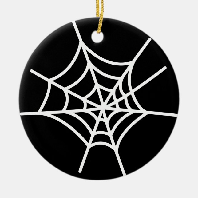 Spider Web Ceramic Tree Decoration (Front)