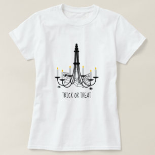 Spider web chandelier Halloween theme T-Shirt