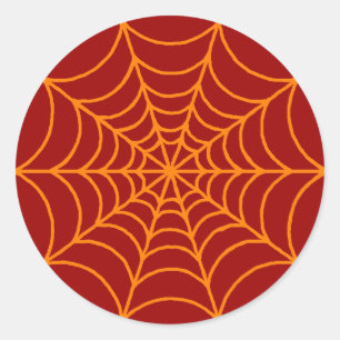 Spider Web Classic Round Sticker