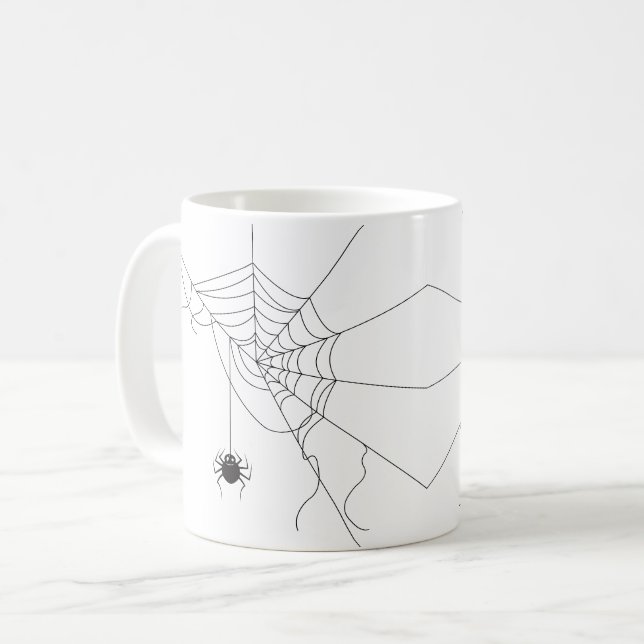 spider web coffee mug (Front Left)