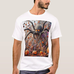 spider web design t shirt for Halloween