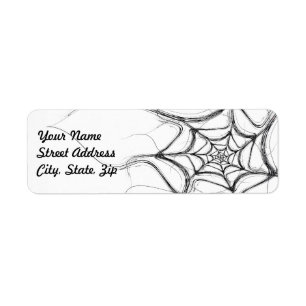 Spider Web Fract Background Return Address Sticker