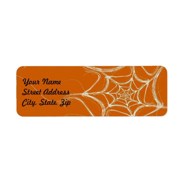 Spider Web Fract Background Return Address Sticker (Front)