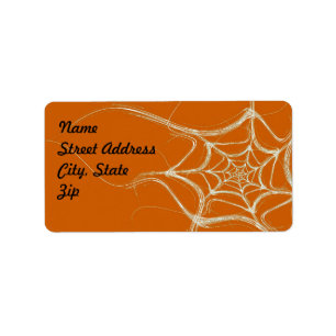 Spider Web Fractal Background Address Sticker