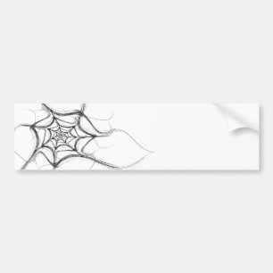 Spider Web Fractal Background Bumper Sticker