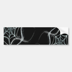 Spider Web Fractal Background Bumper Sticker