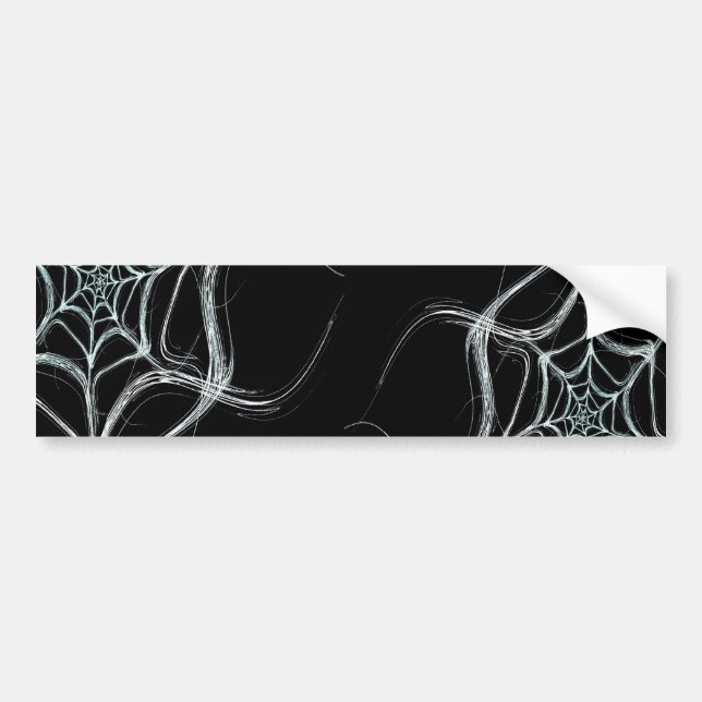 Spider Web Fractal Background Bumper Sticker (Front)