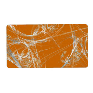 Spider Web Fractal Background Shipping Label