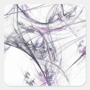 Spider Web Fractal Background Square Sticker