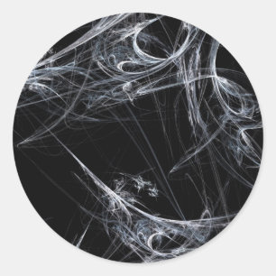 Spider Web Fractal BackgroundRound Sticker
