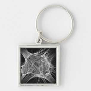Spider Web Fractal Design Key Ring