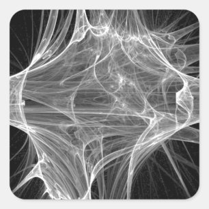 Spider Web Fractal Design Square Sticker