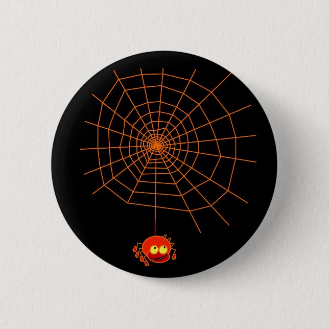 Spider Web Halloween Button (Front)