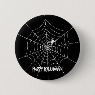 Spider Web Halloween Button