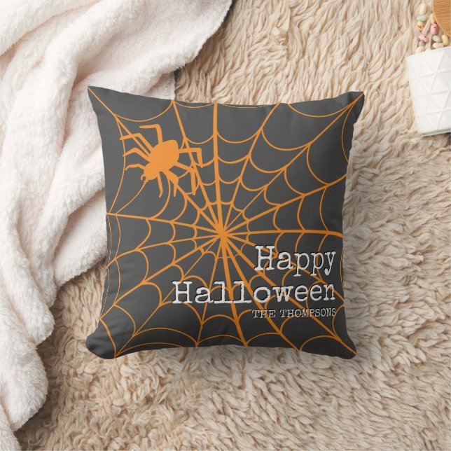 Spider Web Halloween Cushion (Blanket)