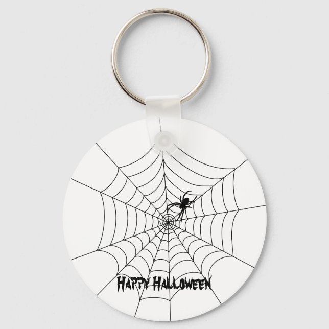 Spider Web Halloween Keychain (Front)