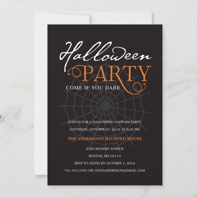 SPIDER WEB | HALLOWEEN PARTY INVITATION (Front)