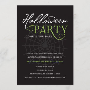 SPIDER WEB   HALLOWEEN PARTY INVITATION