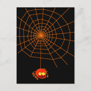 Spider Web Halloween Postcard