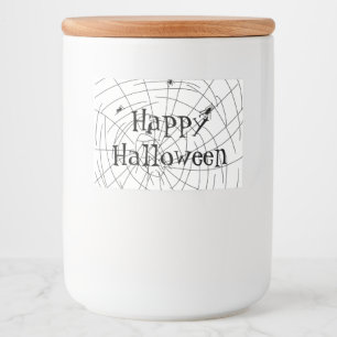 Spider Web Hand Drawn Doodles Food Label