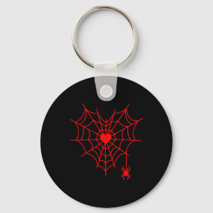 Spider Web Heart Valentine Day Couple Matching Des Key Ring