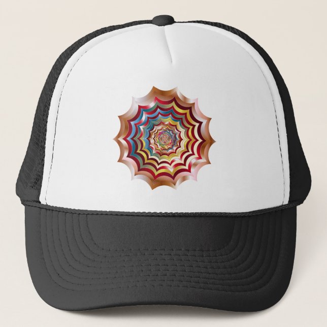 spider web hypnotic revitalized trucker hat (Front)
