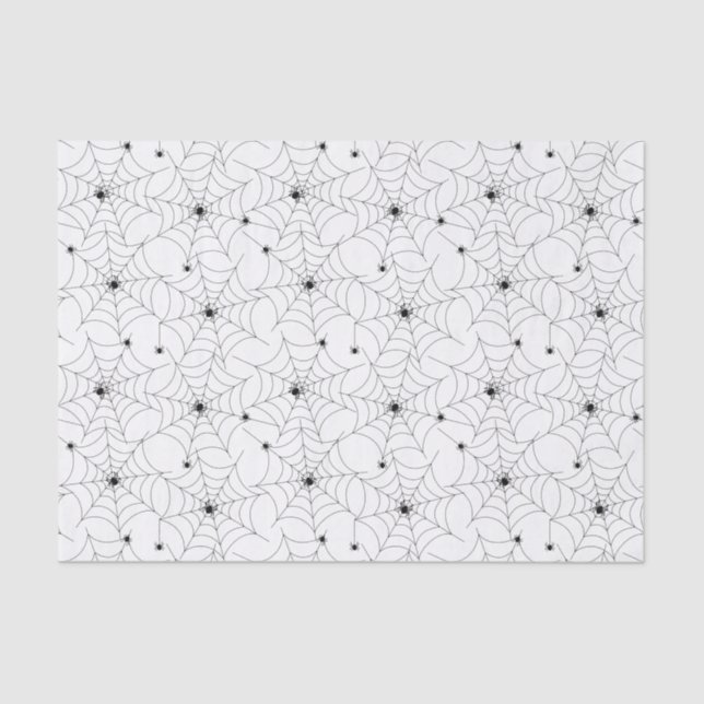 Spider Web Pattern On White Tissue Paper (Front)