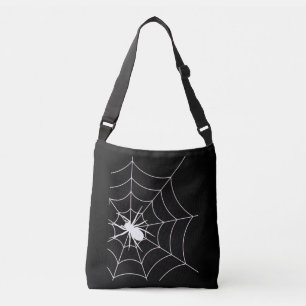 Spider Web Pregnancy Announcement Halloween Crossbody Bag