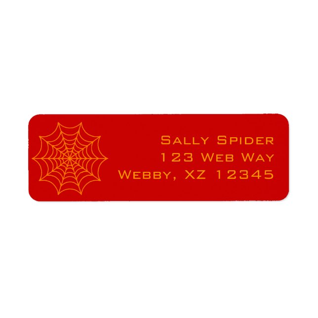 Spider Web Return Address Label (Front)