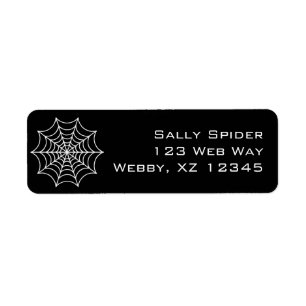 Spider Web Return Address Label