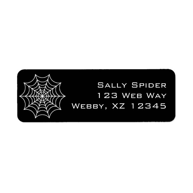 Spider Web Return Address Label (Front)