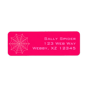 Spider Web Return Address Label