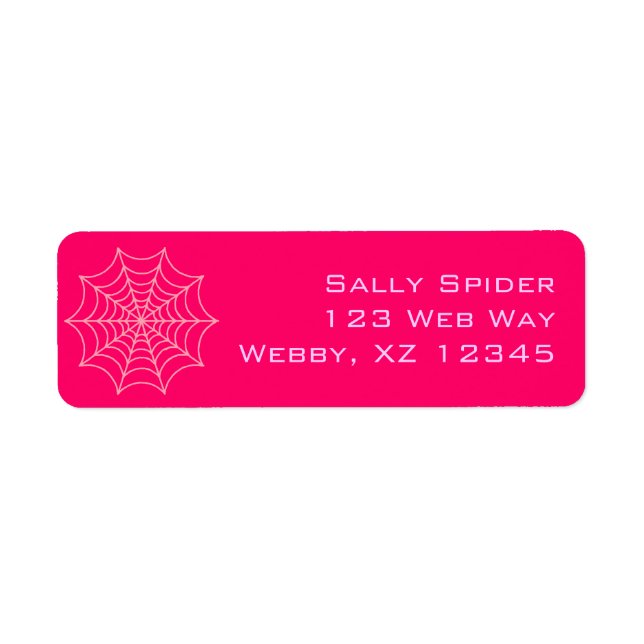Spider Web Return Address Label (Front)