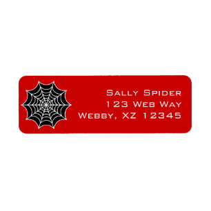 Spider Web Return Address Label