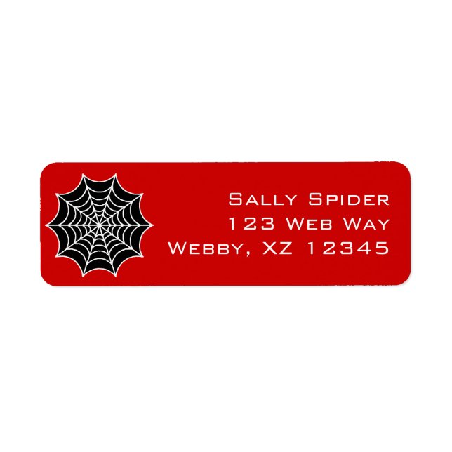 Spider Web Return Address Label (Front)