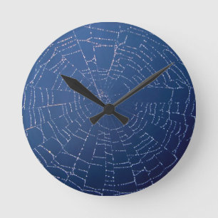 Spider Web Round Clock