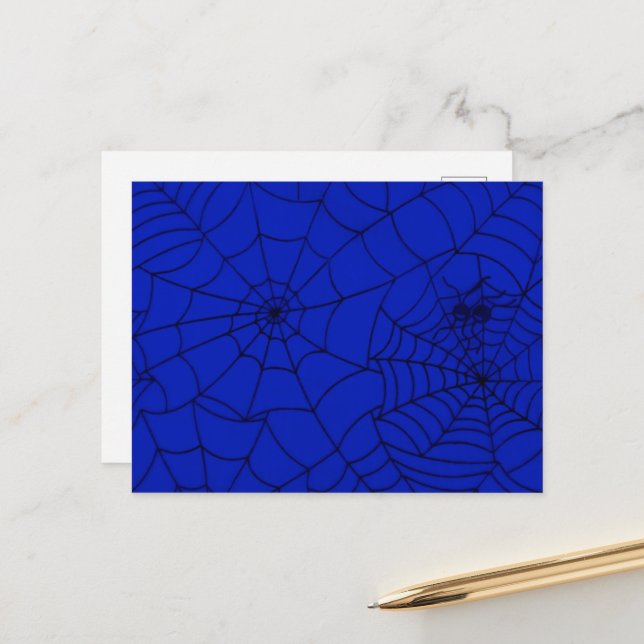 Spider Web, Spider Net, Cobweb, Spider, Insect Postcard (Front/Back In Situ)