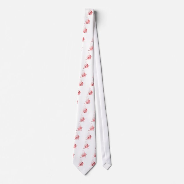 Spider Web The MUSEUM Zazzle Red Web Tie (Front)