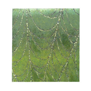 Spider Web With Dew Droplets Abstract Art Notepad